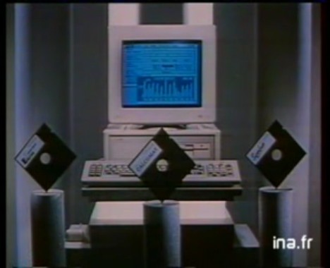 Amstrad PC 1512, logiciel et imprimante (1990)