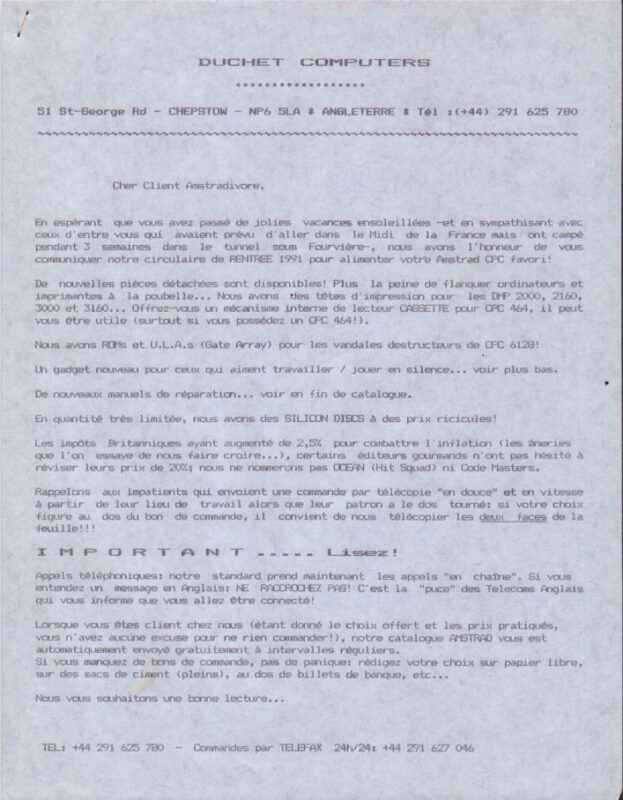 Catalogue DUCHET COMPUTERS