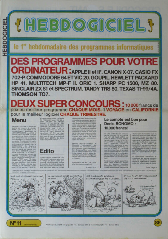 Hebdogiciel n°011