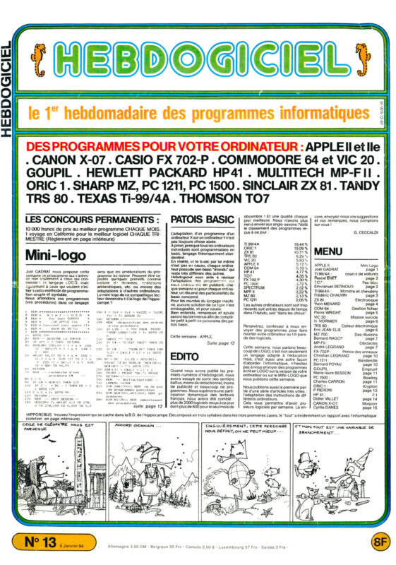 Hebdogiciel n°013