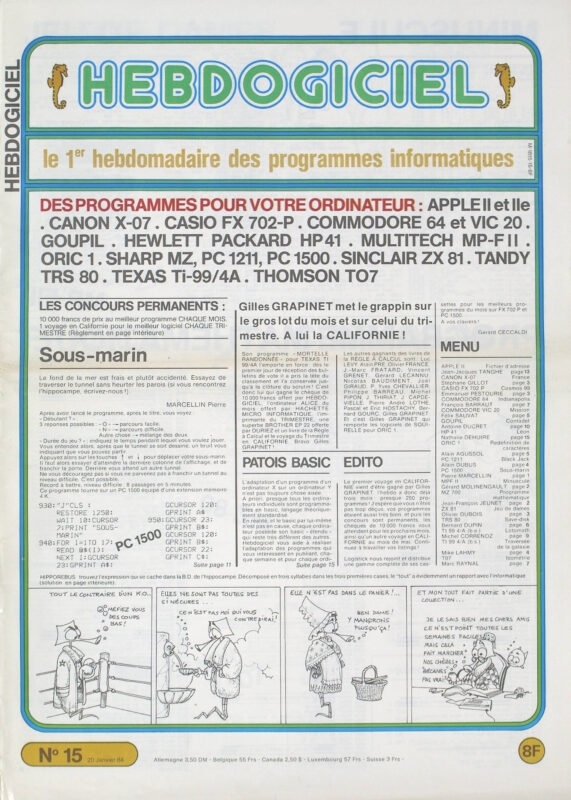 Hebdogiciel n°015