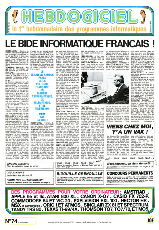 Hebdogiciel n°074