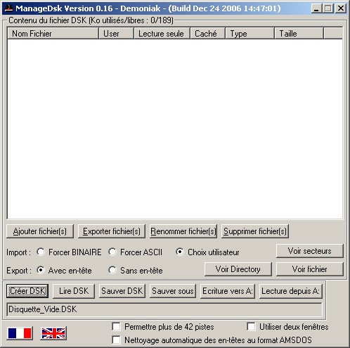 Managedsk : ajouter un listing dans un fichier .dsk