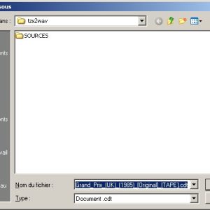 Convertir des cdt ou tzx en wav (TZX2WAV)